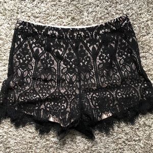 Forever 21 Black Lace Shorts